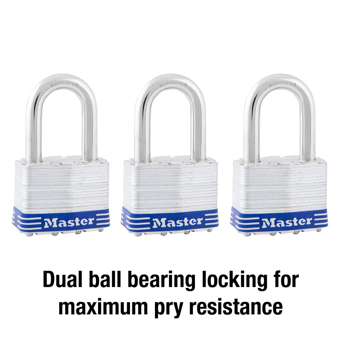Master Lock 3 Pack / Silver / Industrial Keyed Padlocks