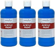 Handy Art Acrylic Paint, Cobalt Blue, 16 oz. Bottle, Pack of 3 (RPC101055-3)