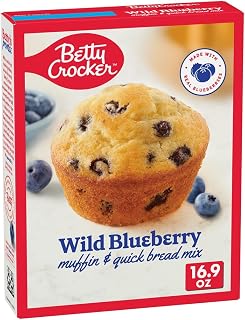 Betty Crocker Wild Blueberry Muffin and Quick Bread Mix 16.9 oz (Pack of 2)
