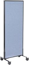 24-1/4"W x 63" H Mobile Office Partition Panel by Global Industrial – Alloy Steel, Blue, Model 694953MBL
