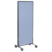 24-1/4"W x 63" H Mobile Office Partition Panel by Global Industrial – Alloy Steel, Blue, Model 694953MBL