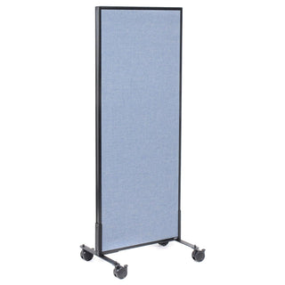 24-1/4"W x 63" H Mobile Office Partition Panel by Global Industrial – Alloy Steel, Blue, Model 694953MBL