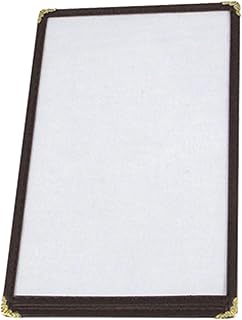 Winco 12" x 9 1/2" Red Menu Cover, Single | Dishwasher safe, BPA-free, Double-stitched edging, Great for Appetizers, Desserts, Buffet Displays and Catering