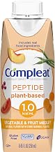 Compleat Peptide 1.0mL, Vegetable and Fruit Medley Flavor, 24 Pack | Plant Based Nutritionally Complete Tube Feeding Formula