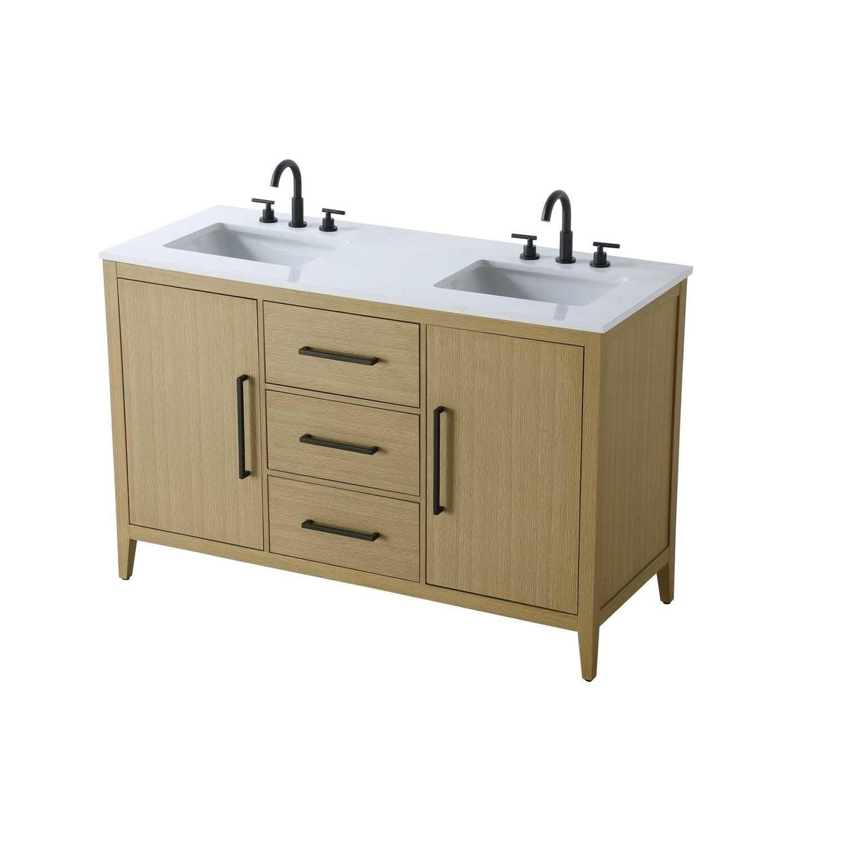 Honey Brown Millie Bathroom Vanity by by Elegant Lighting – Solid wood and MDF, Honey Brown, Model VF29354DMHB