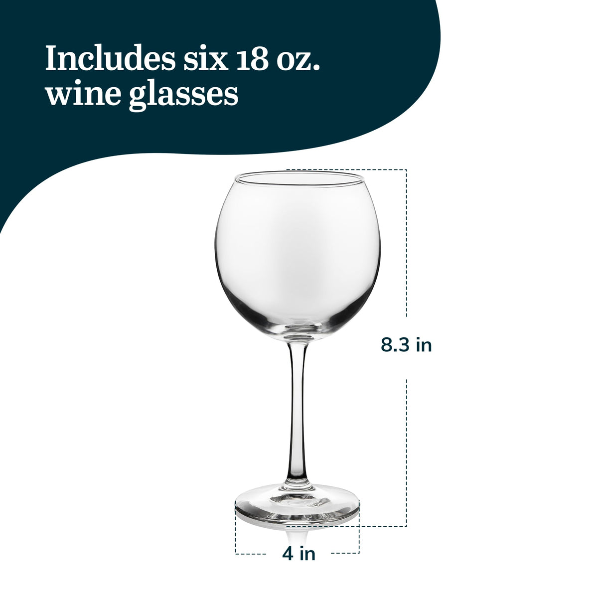 Libbey Balloon Red 6 / 6 count / Vina Wine Glasses
