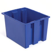Stack and Nest Tote Box - 24x16x12" - Blue - Lot of by Akro-Mils – 1.74 cubic_feet, Polyethylene (PE), Blue, Pack of 3, Model 35240BLUE