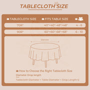 Romanstile Round Tablecloth, 70 Inch Diameter, Linepumpkin