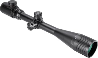 Barska 4-16x40mm Varmint Rifle Scope with Adjustable Objective, Illuminated Red/Green Mil-Dot Reticle, Fast Focus, Multicoated Optics – Waterproof, Fogproof, Long Range Scope