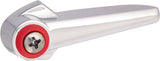 T&S Brass, 001637-45, Hot Lever Handle with Red Index and Screw, Chrome