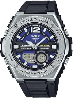 Casio MWQ100 Series | Men’s Digital Watch | 100M WR | Stainless Steel | World Time | Countdown Timer | Auto Calendar | Telememo | Multi Alarms | 100 SEC Chronograph | 10 Year Battery