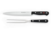 Wusthof Gourmet Carving Set, 8 Inch Knife with Fork, Black