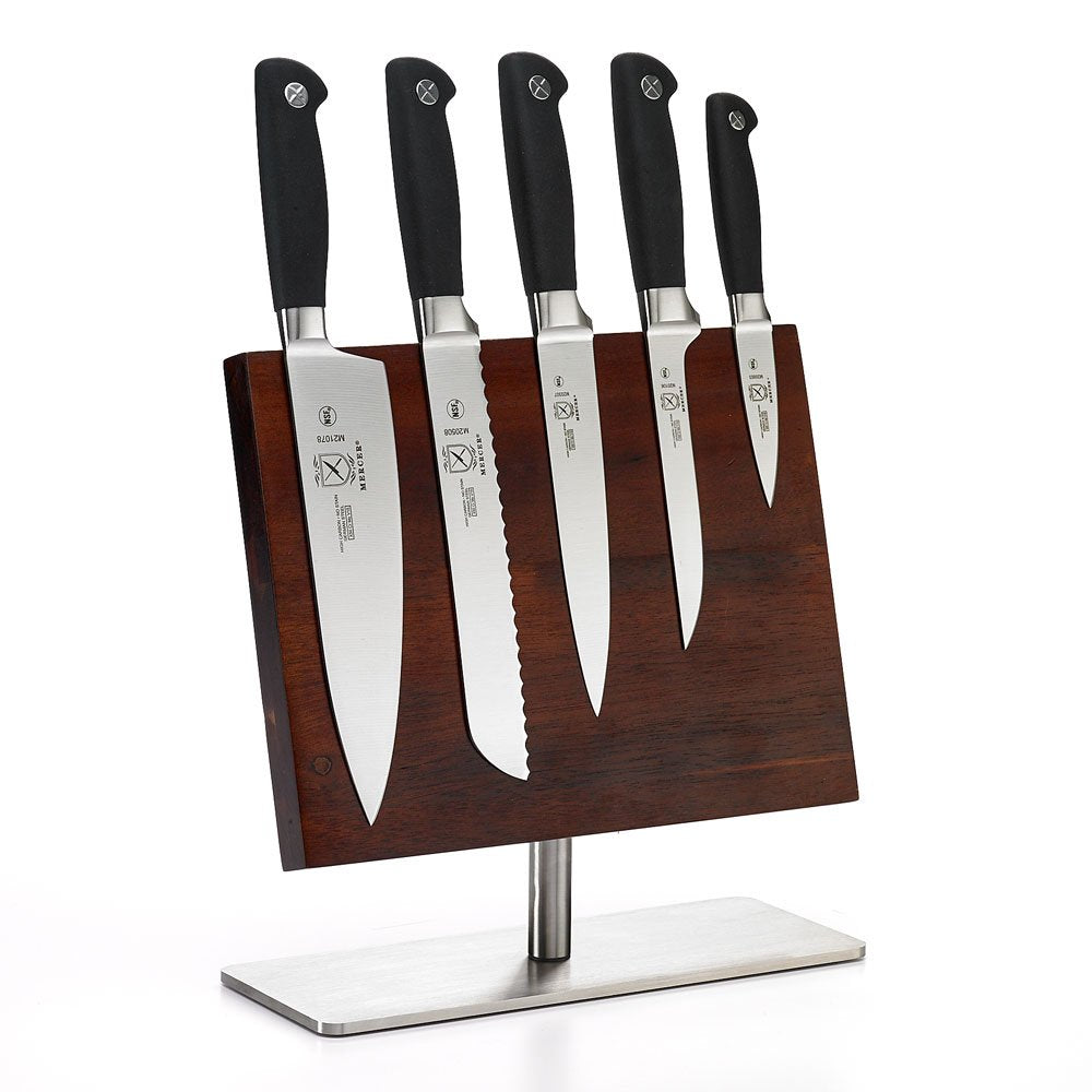 Genesis 6-Piece Magnetic Board Knife Set by Mercer Culinary – 11 3/8" x 9", Stainless Steel