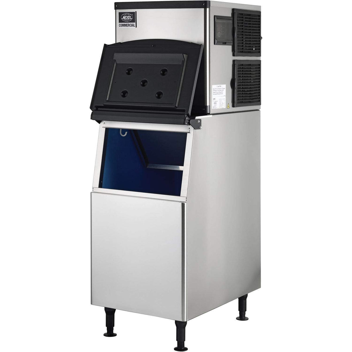 Modular Ice Maker with Bin by Nexel – 350.0 pounds, Stainless Steel, Silver, Model 243031