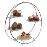 Oval 4-Tier Buffet Stand by American Metalcraft – Glass, Silver, Model SRS4