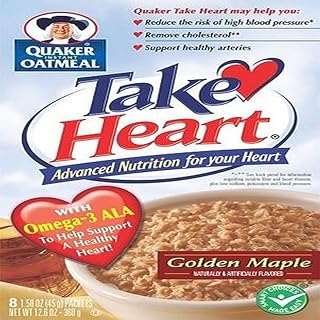 Quaker Instant Oatmeal, Heart Healthy Golden Maple, 12.6-Ounce Boxes (Pack of 4)