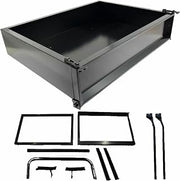 Performance Plus Carts Club Car Precedent Golf Cart Black Steel Utility Cargo Box Kit with Brackets | Compatible with 2004-Up Models