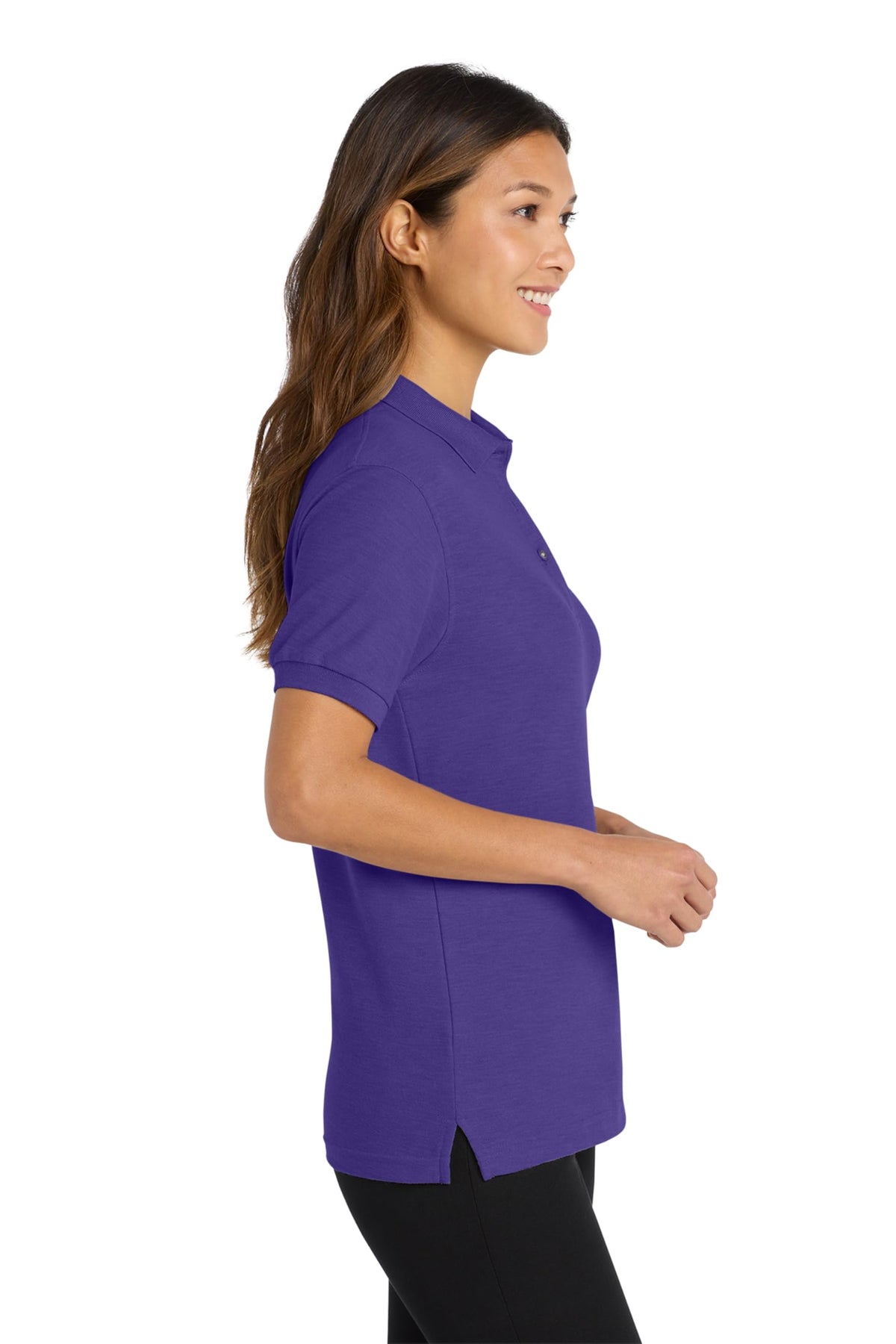 Women's Silk Touch Polo Purple by Port Authority – X-Large, Silk, Purple, Model SNM-452255