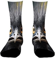 Unisex Emu Crew Socks Moisture Wicking Cushioned Arch Support Socks Funny Novelty Athletic Sock