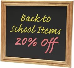 HUBERT Chalkboard Black Single-Sided - 12"L x 10"H
