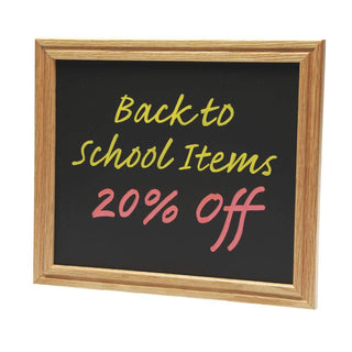 Framed Chalkboard Black Single-Sided with Base -11"L x 7"H by HUBERT – Chalkboard, Black, Model 53356