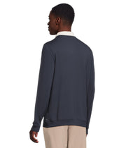 Mens Amenities Collar Crew by TravisMathew – Small, Polyester Blend, Total Eclipse, Model A42349