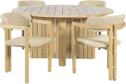 New Classic Furniture Sedona 5-Piece Wood Outdoor Dining Set in Natural