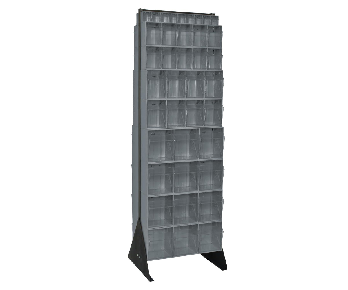 QUANTUM STORAGE SYSTEMS 75" H x 24" W x 21" D / 72 Drawers Tip Out Bin Stand Gray / Gray Storage Racks