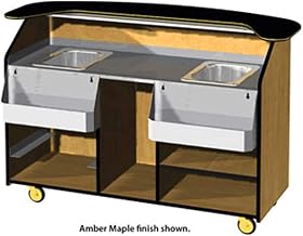 Lakeside Geneva Laminate Finish Compact Portable Beverage Bar, 33 x 66 1/4 x 43 1/2 inch Overall Size -- 1 each.
