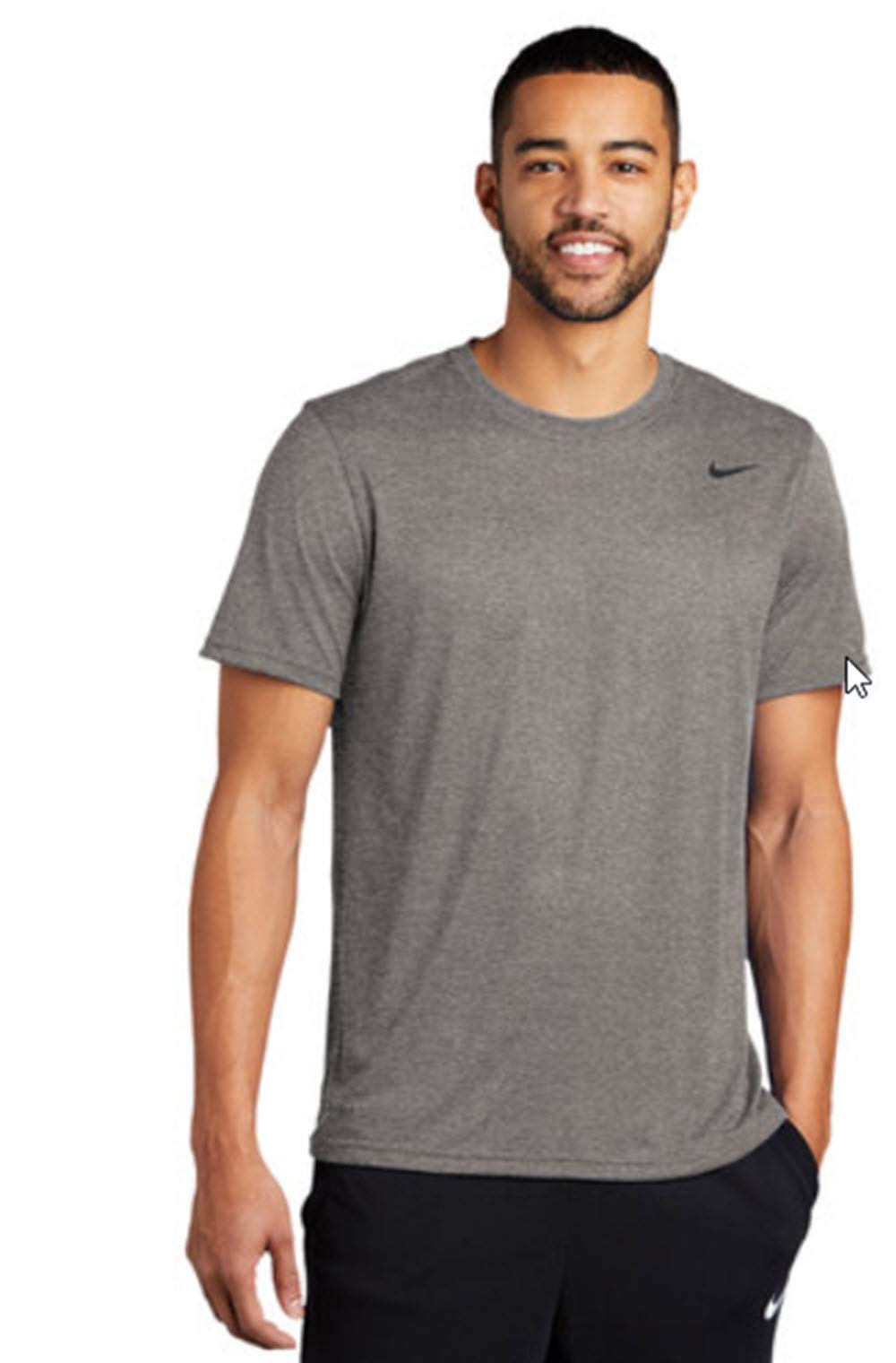 Short Sleeve Legend - Grey - Small by Nike – Polyester, Grey, Model 00-K9SP5Q-19