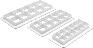 Ateco Geometric Fondant Cutters, Square, 3 Piece Set