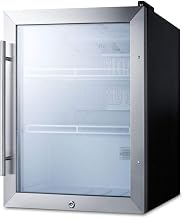 Summit 19” Outdoor Beverage Center, Stainless Steel & Glass- SPR314LOS | 2.1 cu.ft. Capacity, Compact Outdoor Refrigerator