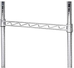 Nexel AHR18C Nexel Chrome Hanging Rail 18"W, Silver, 100 Lbs Capacity