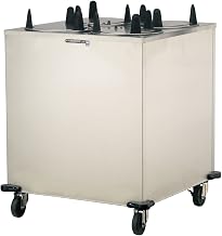 6410 Food Service Regular Mobile Plate Dispenser, Stainless Steel, 4 Stack (Fully Assembled)