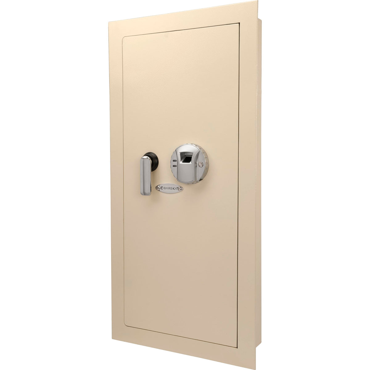 Biometric Fingerprint Digital Security Hidden In Wall Safe Between Standard Wall Studs 0.83 Cu Ft - Right Opening by Barska – One Size, 0.82 cubic_feet, Alloy Steel, Model AX12408
