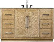Elegant Kitchen and Bath 54" Single Bathroom Vanity in Linen Oak