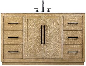 Elegant Kitchen and Bath 54" Single Bathroom Vanity in Linen Oak