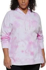 Calvin Klein Performance Plus Size High Low Waffle Hoodie Sakura 2X