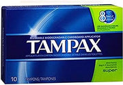 Tampax Flushable Super Tampons - 10 ct, Pack of 5