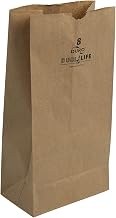 General 8# Paper Bag, 35-Pound Base, Brown Kraft, 6-1/8 x 4.17 x 12-7/16, 500-Bundle - Includes 500 paper bags per bundle.