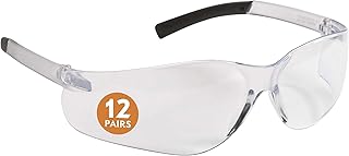 KLEENGUARD V20 Purity Safety Glasses (25650), UV Protection, Hardcoated Clear Lenses with Clear Temples, 12 Pairs / Case