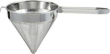 Winco 8" China Cap Stainless Steel Strainer | Soups, Foodservice, Great for Draining Pasta, Rinsing Produce, Straining and Kitchen Prep