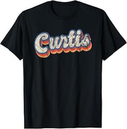 Curtis Personalized Name Shirt Custom Lettering 70's T-Shirt