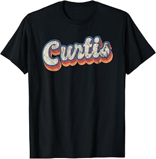 Curtis Personalized Name Shirt Custom Lettering 70's T-Shirt