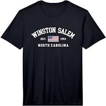 Vintage Winston Salem North Carolina July 4th US Flag Retro Performance T-Shirt