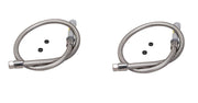 B-0044-H 44" Flexible Stainless Steel Hose (Pack of 2) by T&S Brass – Pack of 2, Stainless Steel, Brass