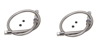 B-0044-H 44" Flexible Stainless Steel Hose (Pack of 2) by T&S Brass – Pack of 2, Stainless Steel, Brass