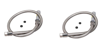 B-0044-H 44" Flexible Stainless Steel Hose (Pack of 2) by T&S Brass – Pack of 2, Stainless Steel, Brass