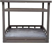New Age Pet ECOFLEX Nightstand Dog Bed, Indoor Pet Bed with Moisture Resistant Frame & Soft Cushion, Tool Free Assembly, Espresso Black