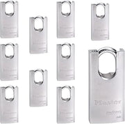 Master Lock Ten (10) High Security Pro Series Padlocks w/ 20 Keys, 7045NKA-10 w/BumpStop Technology